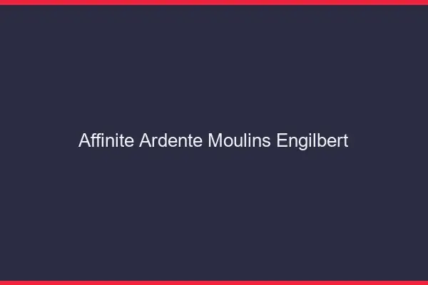 Affinité Ardente Moulins-Engilbert
