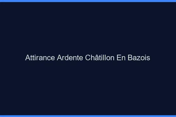Attirance Ardente Châtillon-en-Bazois