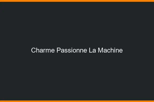 Charme Passionné La Machine