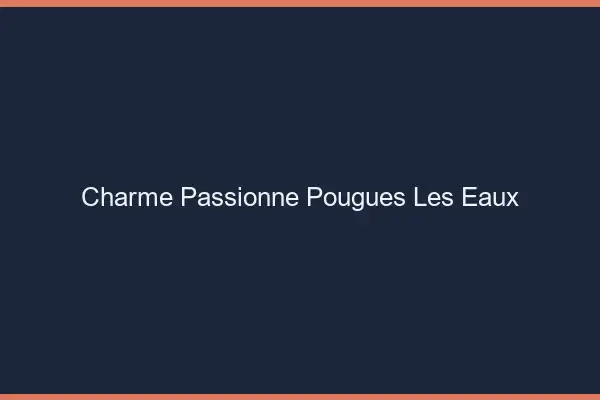 Charme Passionné Pougues-les-Eaux