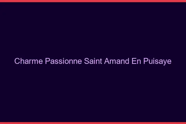 Charme Passionné Saint-Amand-en-Puisaye