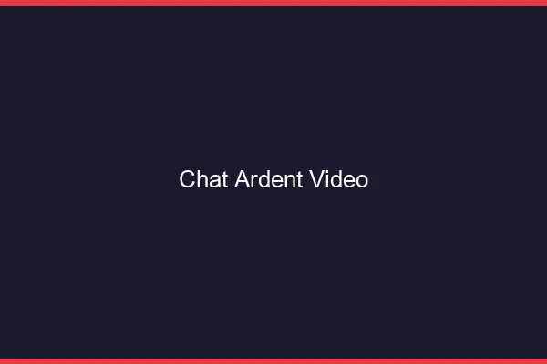 Chat ardent vidéo