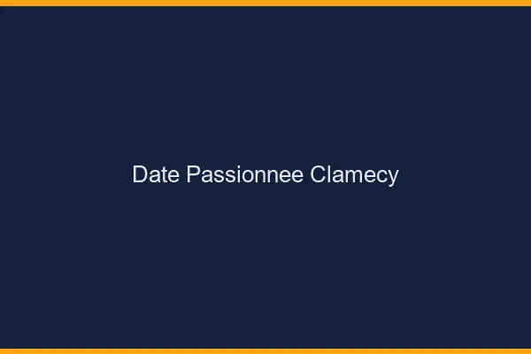 Date Passionnée Clamecy