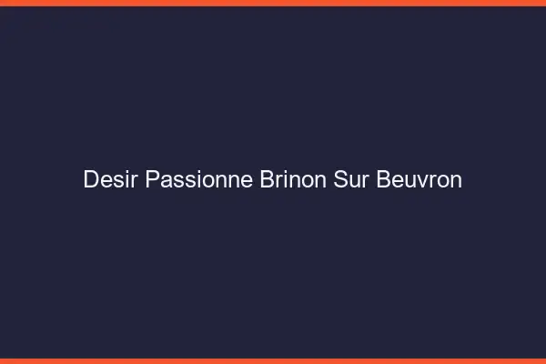 Désir Passionné Brinon-sur-Beuvron