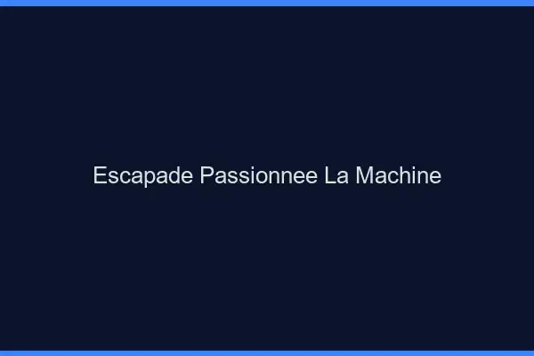 Escapade Passionnée La Machine