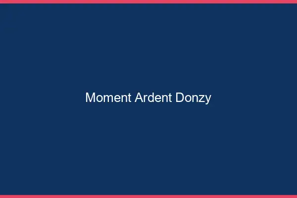 Moment Ardent Donzy