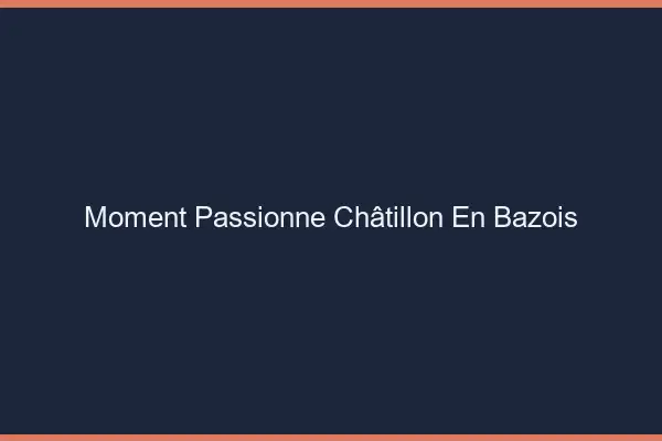 Moment Passionné Châtillon-en-Bazois