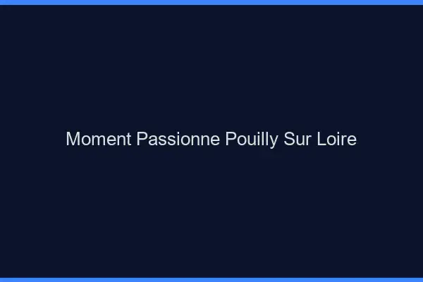Moment Passionné Pouilly-sur-Loire