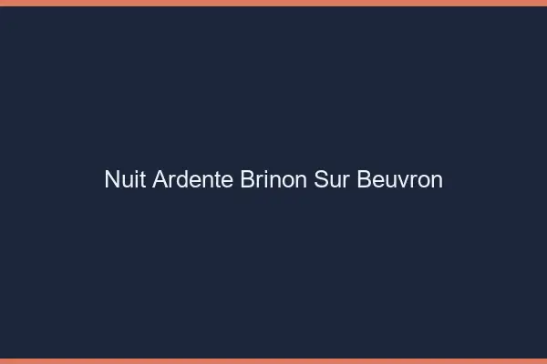Nuit Ardente Brinon-sur-Beuvron
