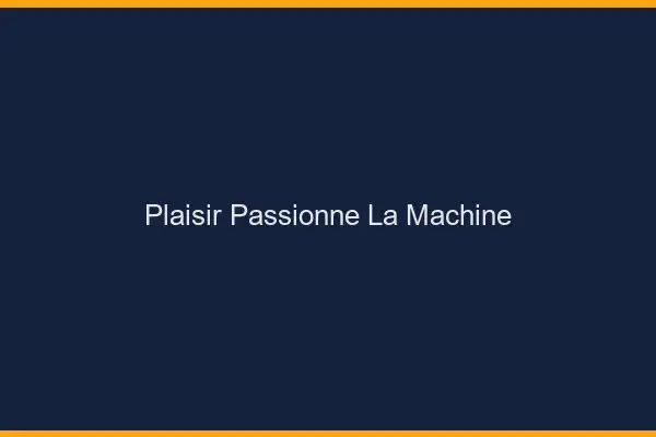 Plaisir Passionné La Machine