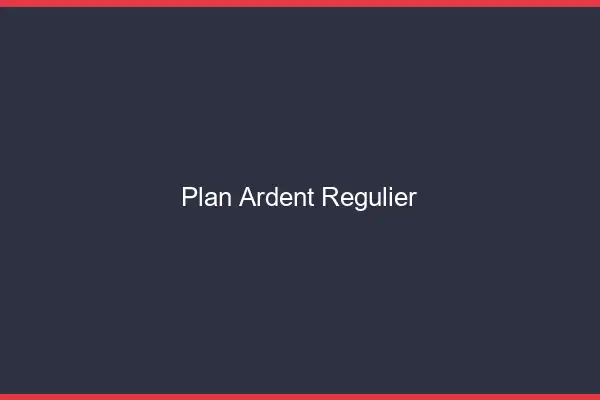 Plan ardent régulier