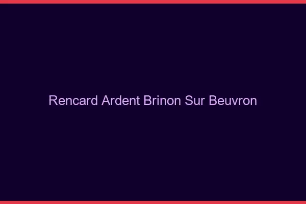 Rencard Ardent Brinon-sur-Beuvron