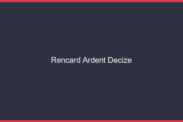Rencard Ardent Decize