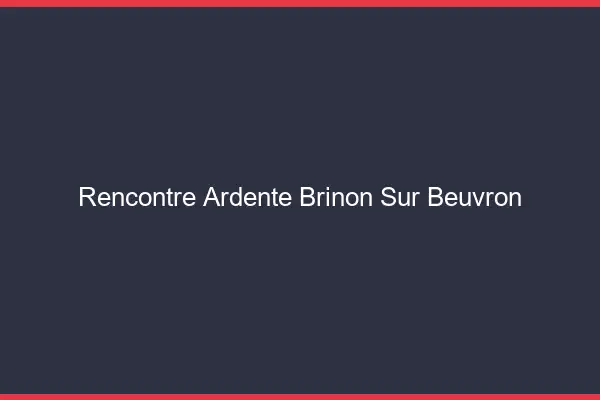 Rencontre Ardente Brinon-sur-Beuvron
